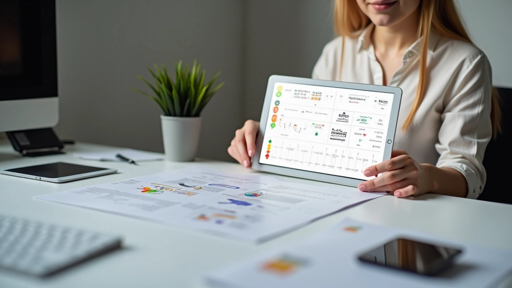 Tableau de bord montrant les directives de design pour les icônes SVG avec grille, tailles et règles d'espacement