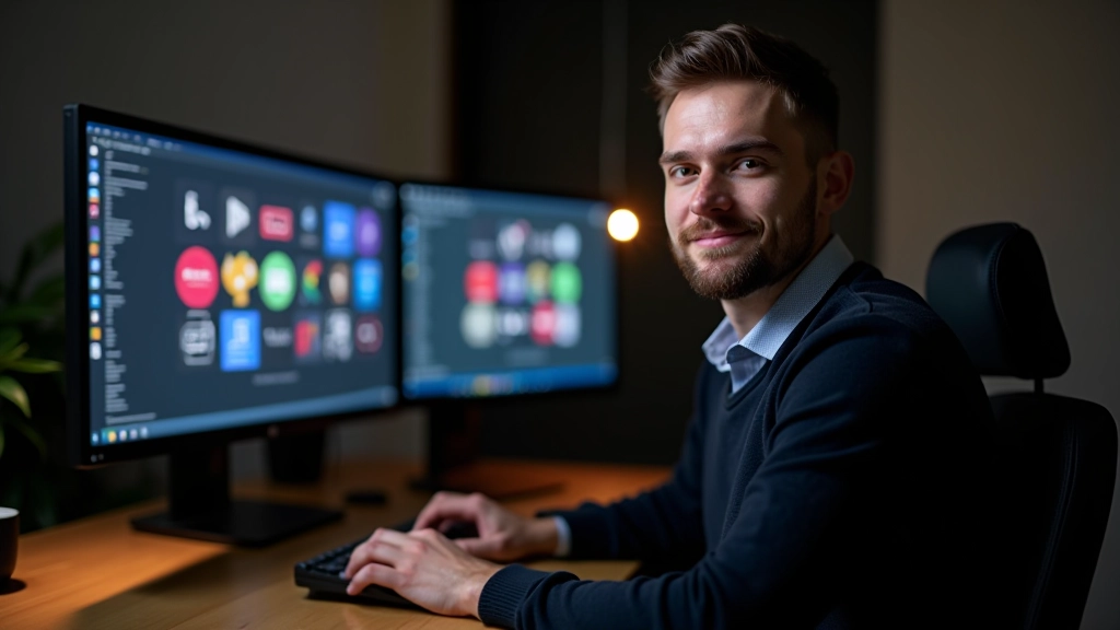 Écran d'ordinateur affichant un éditeur de code avec des icônes SVG colorées organisées en grille